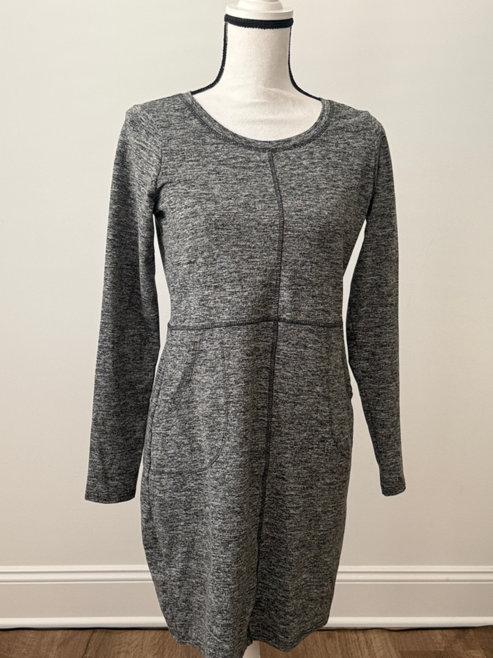 The Limited Heather Gray Long-Sleeve Knit Dress